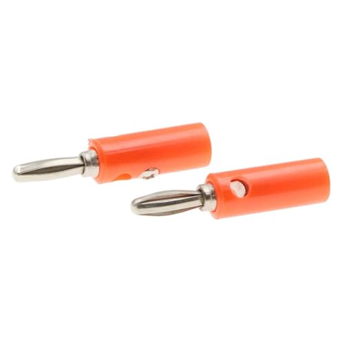 Schwarz & Rot Draht Audio Lautsprecher Kabel Banana Stecker 4MM Adapter 10Pcs(10PCS Red) von QEJBQKWU