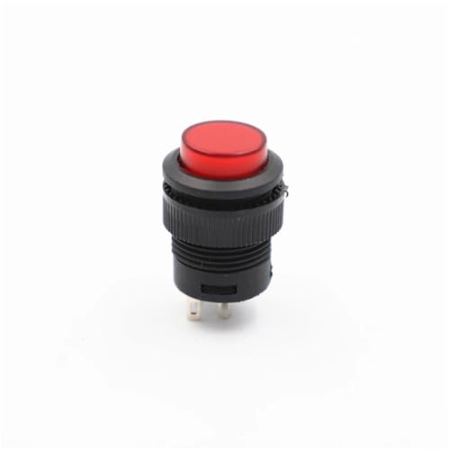 R16-503 Schlüsselschalter mit Licht Jog Selbsthemmender Schalter Rund 4Pin 2Pin 16MM mit Licht 3V 5St(2Pin No light red) von QEJBQKWU