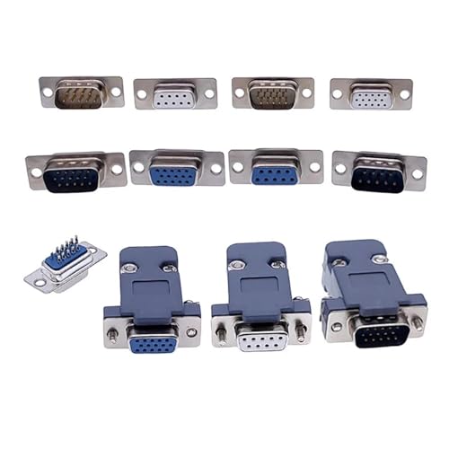 RS232 Serielle COM-Anschlüsse Loch/Pin DB15 Buchse Stecker Anschlussbuchse D-Sub DP9 Kunststoffgehäuse 10 Stücke(Ivory) von QEJBQKWU