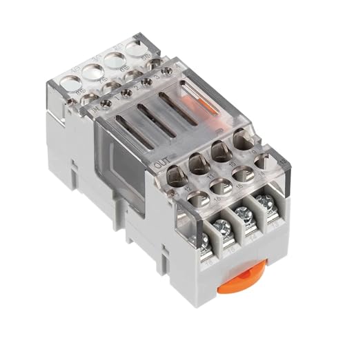 Relaismodul M4T-16P-SN 12 VDC 24 VDC Industrielles Steuermodul Terminalrelais Halbleiterrelais Silberlegierungskontakt 1 Stück(12VDC 4NO) von QEJBQKWU