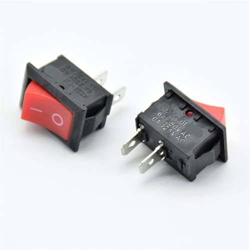 SPST Snap-in EIN/AUS-Position Snap 6A 250V 10A125V Kupfer Füße 21 * 15MM 2PIN Kcd1 Boot Wippschalter 2Pcs(Red) von QEJBQKWU