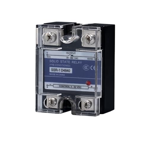 SSR-10DD 25DD 40DD 80A 100A SSR Einphasige DC Steuerung DC 3-32VDC Zu 220VDC 600V 10A 25A 40A DD Solid State Relais 1Pcs(60DD) von QEJBQKWU