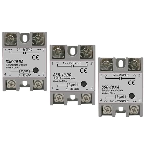 SSR-25DA SSR-40DA SSR 10A 25A 40A 60A 80A 100A Solid State Relais Modul DC 3-32V Eingang AC 24-380V Ausgang PID Temperatur Control 1Pcs(SSR-10A) von QEJBQKWU