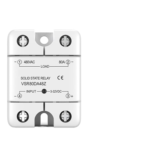 SSR-25DA SSR-40DA SSR SSR 10A 40A 60A 80A 100A Solid State Relais Modul DC3-32V Eingang AC24-480V Ausgang PID Temperatur Control 1Pcs(24-280VAC,80DA Zero Cross) von QEJBQKWU