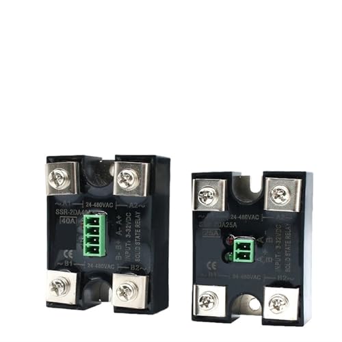SSR-2DA10A 25A 40A DC-Steuerung AC Dual Control Dual/Single Output Control Einphasen-Halbleiterrelais 1St(Single Output 25A) von QEJBQKWU