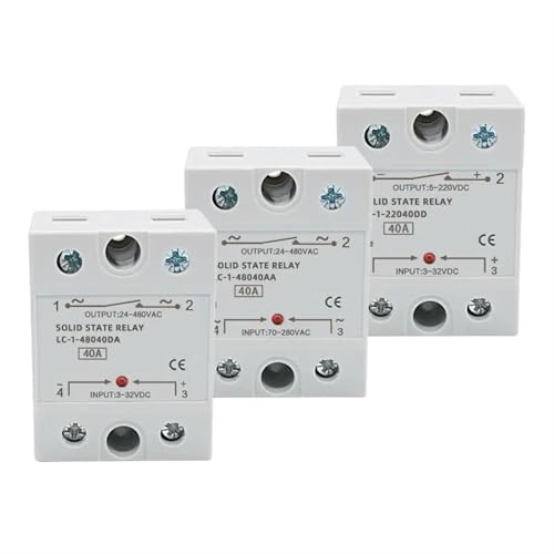 SSR DC zu AC DC zu DC AC zu AC Einphasiges Halbleiterrelais 10DD 25DD 40DD 60DA 80DA 1 Stück(AC-AC,60A) von QEJBQKWU