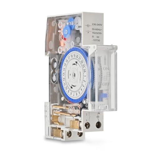 SUL180A Din-schiene 24 Stunden Mechanische Zeitschaltuhr Relais Analoge Elektrische Programmierbare Timer Batterie 220 V 16A 1 Stücke von QEJBQKWU