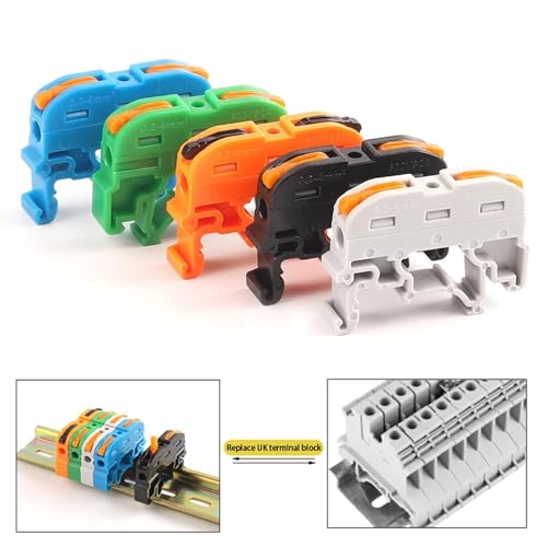 Schnellverbinder Typ 211 Pressklemme anstelle von UK2.5B Kompakter Spleißleiterkabel-Anschlussblock 5 Stück(211B,5PCS) von QEJBQKWU
