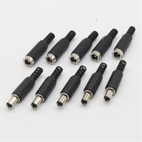 Schwarze Kunststoffabdeckung 2,1 x 5,5 mm DC-Stromanschlussbuchse, 10 Stück Schwarze Kunststoffabdeckung 2,1 x 5,5 mm DC-Stromanschlussbuchse, 10 Stück von QEJBQKWU