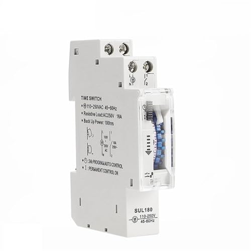 TB45 Din-Schiene Mechanische Zeitschaltuhr 96 Mal Ein/Aus pro Tag Zeiteinstellbereich 15 Minuten Timer 110 V 220 V 1 Stück TB45 Din-Schiene Mechanische Zeitschaltuhr 96 Mal Ein/Aus pro Tag Zeiteinstellbereich 15 Minuten Timer 110 V 220 V 1 Stück von QEJBQKWU