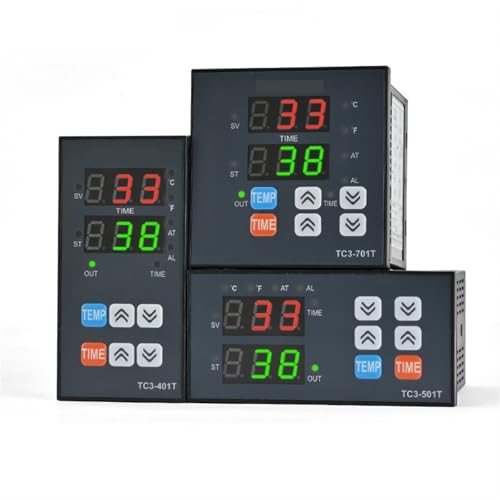 TC3-401T PID-Temperaturregler Timer Thermometer Relais K-Typ 400 ℃ AC100~220 V Integration Steuerinstrument Summer Alarm 1 Stück(TC3-401T) von QEJBQKWU