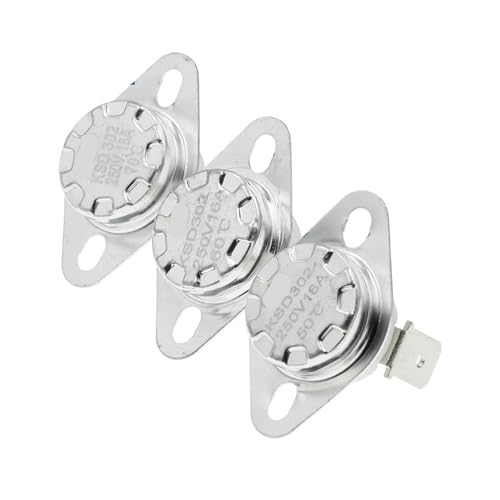 Thermostat KSD301/KSD302 40~300 °C 16 A 250 V 45 °C 50 °C 55 °C 60 °C 75 °C 80 °C 85 °C 90 °C 95 °C Grad normalerweise geschlossen offen 3 Stück(60A) von QEJBQKWU