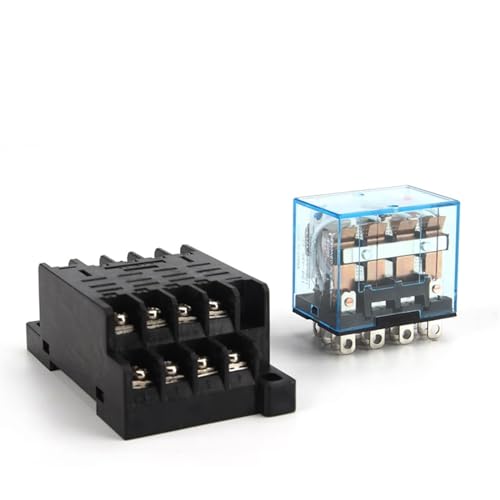 Zwischenrelais HH64P LY4NJ 10A Mikro kleines elektromagnetisches Relais ACDC12V24V AC110V 220V 380V mit 14-poliger Sockelbasis PTF14A 1St(No socket,AC 220V) von QEJBQKWU