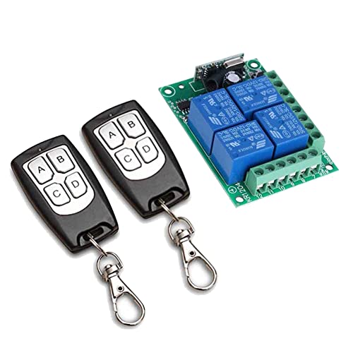 Universal Wireless Remote Control Switch DC 12V 4CH Relay Receiver Module with 4 Channel Remote 433Mhz Transmitter Universal Wireless Remote Control Switch DC 12V 4CH Relay Receiver Module with 4 Channel Remote 433Mhz Transmitter von QELLON