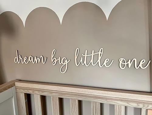 Dream Big Little One Schild, Traum-Wanddekoration, Kinderzimmer-Holzschild für Kinderzimmer über Kinderbett, Jungenzimmer, Büro, Zuhause, Wandkunst, Babyparty, Party-Dekorationen Dream Big Little One Schild, Traum-Wanddekoration, Kinderzimmer-Holzschild für Kinderzimmer über Kinderbett, Jungenzimmer, Büro, Zuhause, Wandkunst, Babyparty, Party-Dekorationen von QENWWENG