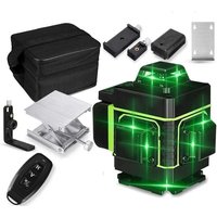 4D-Laserebene, 16 Linien, grünes Licht, 360°-Kreuzlinie, selbstnivellierendes Messwerkzeug, LED-Anzeige von QERSTA