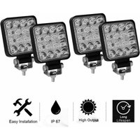 4Pcs Phare de Travail LED 3Pouces 48W LED Phare Travail Projecteur Feux Antibrouillard pour Voiture Camion UTV SUV Offroad Tracteur Bateau 4Pcs Phare de Travail LED 3Pouces 48W LED Phare Travail Projecteur Feux Antibrouillard pour Voiture Camion UTV SUV Offroad Tracteur Bateau von QERSTA
