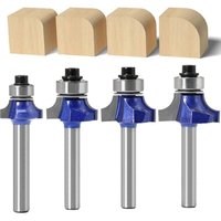 4er-Set Rundfräser mit 6 mm Schaft von QERSTA