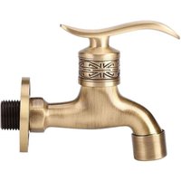 Antiker Wasserhahn für Waschmaschine aus Messing – Wandmontage, kaltes Wasser, Badezimmer von QERSTA