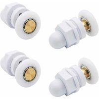 Duschrollenrad für Duschtür-Gleitrollen Duschtürrollen Messing Duschkabinentür-Rolltürrad-Riemenscheiben Zubehör Hardware-Werkzeug 4 STK von QERSTA
