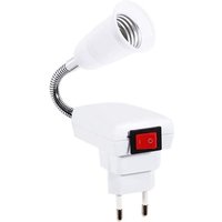 E27 Funksteckdose mit Schalter - 360 Grad verstellbar - Büro, Schlafzimmer von QERSTA