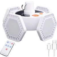 Vtizikl Lampe solaire de camping à 169 LED - Pliable - Avec télécommande - Rechargeable par USB - 5 modes IPX5 - Étanche à 360 ° - Pour randonnée, von QERSTA