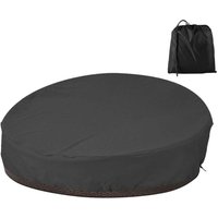 Wasserdichter, runder Sofabezug, 210D Oxford-Stoff, robust und langlebig (228 x 83 cm) (schwarz) von QERSTA