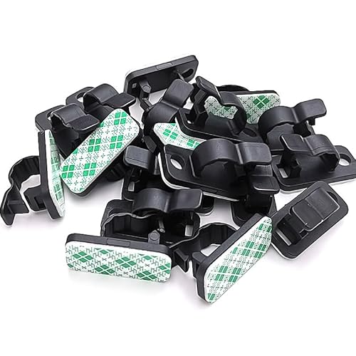 QESSUVNC 100 Stück Kabelhalter, Nylon R-Typ Kabelbefestigung, Kabelclips mit 100 Stück Schrauben für Außen Licht Klammern, Indoor Wand Kabelbefestigung für hängende Lichterkette (Schwarz MAX 3/8 Zoll) QESSUVNC 100 Stück Kabelhalter, Nylon R-Typ Kabelbefestigung, Kabelclips mit 100 Stück Schrauben für Außen Licht Klammern, Indoor Wand Kabelbefestigung für hängende Lichterkette (Schwarz MAX 3/8 Zoll) von QESSUVNC