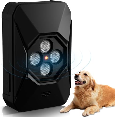 QEWEUUIE 2025 Neu Anti Bell Gerät Hunde - 3 Modi Antibell Ultraschall Gerät - 55Fuß Anti Bell Ultraschall für Drinnen Draußen - Stoppt das Bellen von kleinen, mittelgroßen und großen Hunden von QEWEUUIE