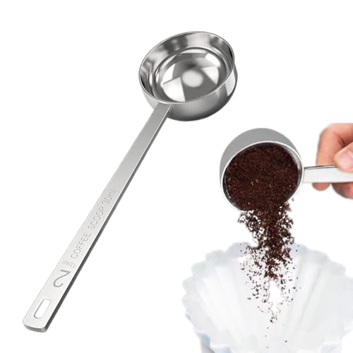 Kaffeelöffel, Kaffeelöffel Portionierer 30g Kaffeelot Edelstahl Coffee Scoop kaffeemesslöffel Edelstahl Kaffeelöffel Lang Dosierlöffel Kaffelöffel Löffel Messlöffel für Kaffee Tee Kakaopulver Mehl Kaffeelöffel, Kaffeelöffel Portionierer 30g Kaffeelot Edelstahl Coffee Scoop kaffeemesslöffel Edelstahl Kaffeelöffel Lang Dosierlöffel Kaffelöffel Löffel Messlöffel für Kaffee Tee Kakaopulver Mehl von QFECT