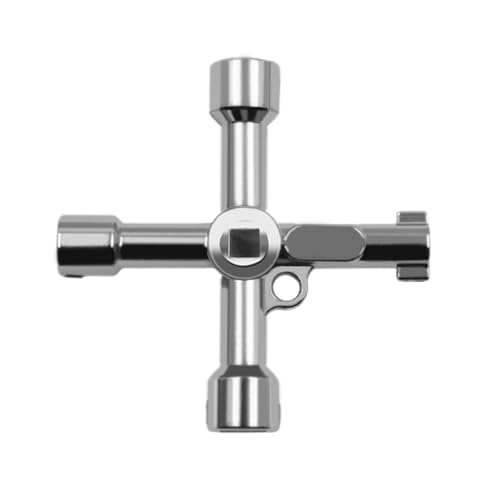 QFECT Vierkantschlüssel, Dreikantschlüssel 6 Wege Multifunktionsschlüssel Schaltschrankschlüssel Universal Vierkantschlüssel Dreieckschlüssel Utilities Schlüssel für Elektrische Wasser Gas Meter Box von QFECT