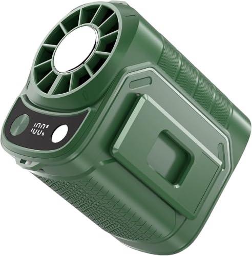 QFFYFZAL Multifunktions-Hüftventilator, wiederaufladbarer Clip-Ventilator für Hemden mit LED-Licht, tragbarer Ventilator zur persönlichen Kühlung für Outdoor-Camping von QFFYFZAL