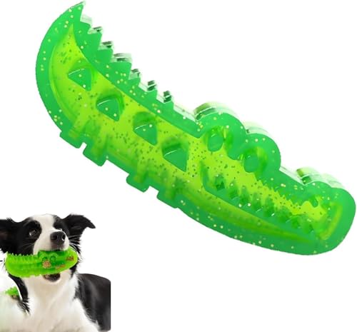 QFFYFZAL Slow Feed Chew and Fetch Crocodile,Interactive Puzzle Feeder,Dog Slow Feeder Puzzle Toy,Alligator Treat Dispensing Dog Toys,for Teeth Cleaning von QFFYFZAL