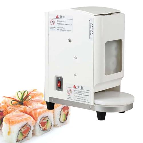 Automatische Onigiri-Sushi-Form – 1.200 Reisrollen/Stunde, Einstellbare ReisbäLlchendichte, Antihaftbeschichteter Drehteller, FüR Algen-ReisbäLlchen (Sushi Musubi), ReisbäLlchen-Stanzroboter,Mould-16g von QFGain