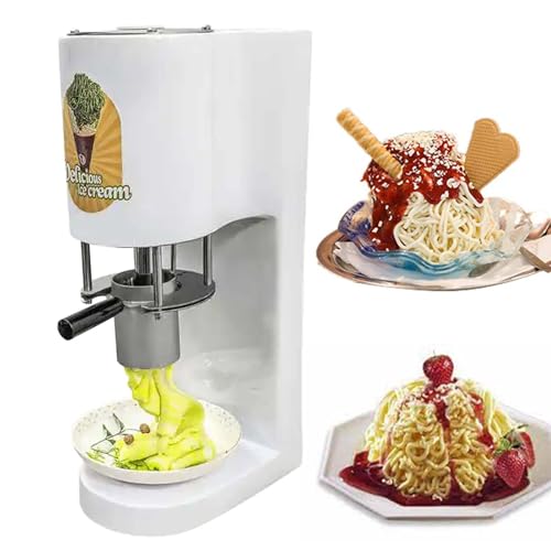 Elektrische Eis- Und Softeismaschine, 30 L/H, Kommerzielle Spaghetti-Eis-Nudelpresse, Italienische Gelato-Maschine Mit 4 Verschiedenen Edelstahlformen,White Elektrische Eis- Und Softeismaschine, 30 L/H, Kommerzielle Spaghetti-Eis-Nudelpresse, Italienische Gelato-Maschine Mit 4 Verschiedenen Edelstahlformen,White von QFGain