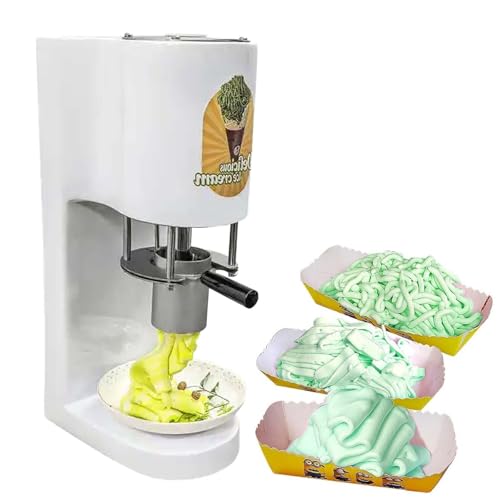 Elektrische Spaghetti-Eis-Nudelpresse Mit 4 Edelstahlformen, 30 L/H, TischgeräT, Pasta-Eis-Spitzen-Softeismaschine, EinfüLltrichter 420 Ml, 80 W,White Elektrische Spaghetti-Eis-Nudelpresse Mit 4 Edelstahlformen, 30 L/H, TischgeräT, Pasta-Eis-Spitzen-Softeismaschine, EinfüLltrichter 420 Ml, 80 W,White von QFGain