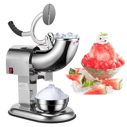 Elektrischer Eiscrusher (100 Kg/H), Edelstahl-Eiscrusher FüR Kaltes Eis, FüR Restaurants, Bars Und Partys,4blades von QFGain