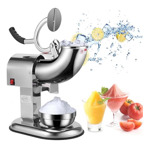 Elektrischer Eiscrusher Mit Doppelklingen, 350 W – Schnee Waffelmaschine – 220 Pfund/Stunde, Edelstahl-Smoothie-Schneidemaschine, Cocktail-GeträNke-Eisbrecher-MüHle,6blades Elektrischer Eiscrusher Mit Doppelklingen, 350 W – Schnee Waffelmaschine – 220 Pfund/Stunde, Edelstahl-Smoothie-Schneidemaschine, Cocktail-GeträNke-Eisbrecher-MüHle,6blades von QFGain