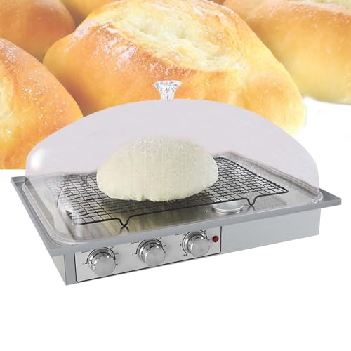 GäRbox Mit 360°-Sichtschutz, GäRbehäLter Mit 0–59 °C Temperatur- Und 12-Stunden-Timer, SauerteigwäRmer, GäRbehäLter-BackzubehöR, Zum Backen Von Pizza Und Joghurt,2.5kg von QFGain
