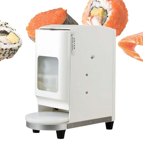 Runde Sushi-Rollenform – 1.200 StüCk/H ReisbäLlchenform Musubi Maker, Einstellbare ReisbäLlchendichte, Intelligenter Drehteller, Mit 1-Kg-Trichter, Diy-Sushi-Rollenformmaschine,Mould-18g von QFGain