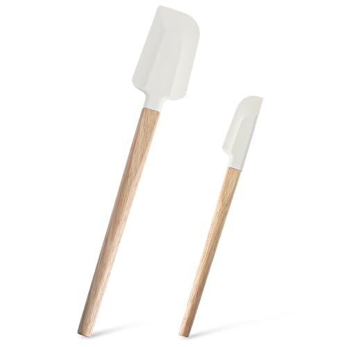 QFGasre Silikon Spatel Klein Küchenutensilien mit Holzgriff 2 Teilig Lebensmittelechter Gummispatel Spatel Löffel Glasschaber zum Kochen Backen Mischen Zuckerguss Antihaftbeschichtet Spülmaschinenfest QFGasre Silikon Spatel Klein Küchenutensilien mit Holzgriff 2 Teilig Lebensmittelechter Gummispatel Spatel Löffel Glasschaber zum Kochen Backen Mischen Zuckerguss Antihaftbeschichtet Spülmaschinenfest von QFGasre