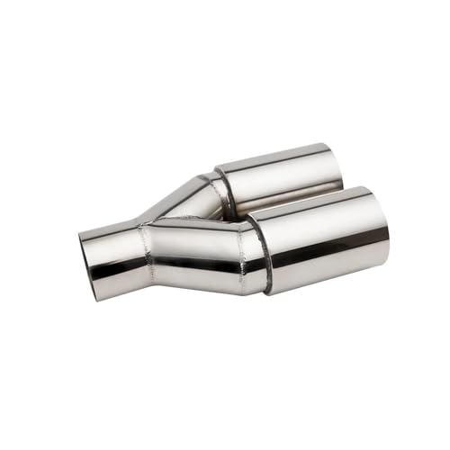 QFJFBGGH Abgasrohr Edelstahl-Einschicht-Auspuffspitze 63 Mm Einlass Gerader Schnitt 76 Mm Auslass Schalldämpfer-Endrohrende Kfz Auspuffrohr(EQ20111) von QFJFBGGH