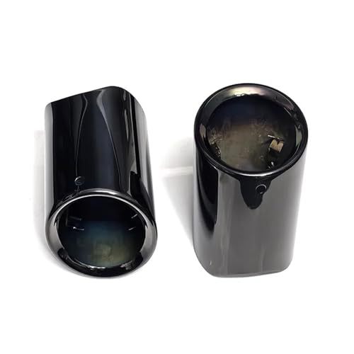 QFJFBGGH Abgasrohr Für 5 Series F10 F11 E60 E61 E39 528i 530i 535i 535d Auspuff Schalldämpfer Spitze Düse Schwanz Kehle Dekoration Kfz Auspuffrohr(Black 2PCS) von QFJFBGGH