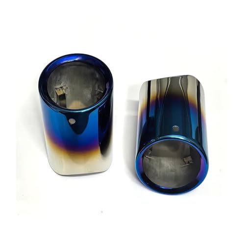 QFJFBGGH Abgasrohr Für 5 Series F10 F11 E60 E61 E39 528i 530i 535i 535d Auspuff Schalldämpfer Spitze Düse Schwanz Kehle Dekoration Kfz Auspuffrohr(Blau 2 Stück) von QFJFBGGH
