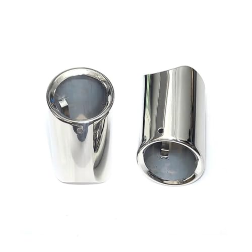 QFJFBGGH Abgasrohr Für 5 Series F10 F11 E60 E61 E39 528i 530i 535i 535d Auspuff Schalldämpfer Spitze Düse Schwanz Kehle Dekoration Kfz Auspuffrohr(Silber 2ST) von QFJFBGGH