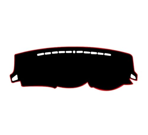 QFJFBGGH Auto-Armaturenbrett-Abdeckung Für Hyundai Für Elantra Für Avante I30 2007-2010 Anti-UV-Dash Sonnenschutzdach Teppich Armaturenbrett Abdeckung Matte Pad Interior(Black(Red Edge) LHD) von QFJFBGGH