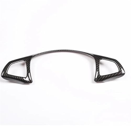 QFJFBGGH Für Mercedes Für Benz C GLC E Klasse W205 W213 C200 GLC260 2016 2017 2018 Auto ABS Chrom Lenkrad Dekoration Rahmen Trim Dekorative Aufkleber(Kohlefaser-Look) von QFJFBGGH