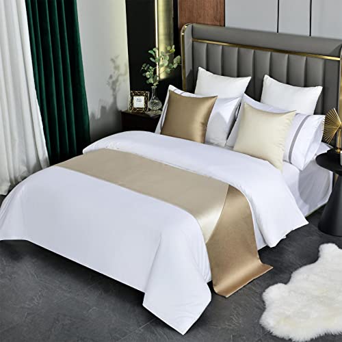 QFWMCW Bed Runners Hotel-Bettläufer Moderner Bettläufer Schal King-Size Hochwertiges Bett-End-Handtuch Weicher Bettschwanz Kein Verblassen Der Bettwäsche Schal Schutz Bettüberwurf Für Einzel-Doppel von QFWMCW