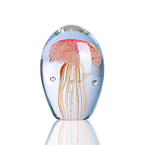QFkris Geblasene Glas-Quallen-Figuren, Sammlerstücke, handgefertigt, Kristallkunst, Meerestier-Dekoration, Briefbeschwerer QFkris Geblasene Glas-Quallen-Figuren, Sammlerstücke, handgefertigt, Kristallkunst, Meerestier-Dekoration, Briefbeschwerer von QFkris