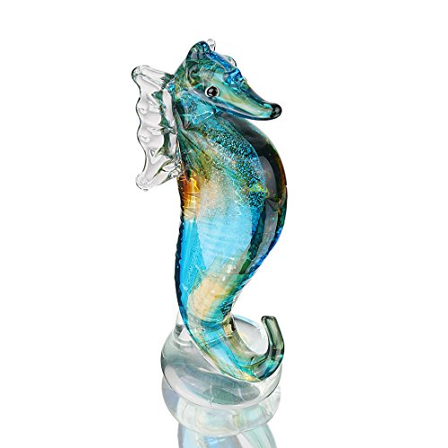 QFkris Handgefertigtes blaues Seepferdchen-Sammelkunst, Glas, geblasenes Tierfigur QFkris Handgefertigtes blaues Seepferdchen-Sammelkunst, Glas, geblasenes Tierfigur von QFkris